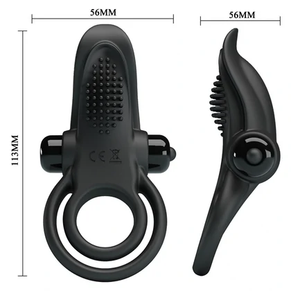 Pretty Love Vibrant Penis Ring Negru