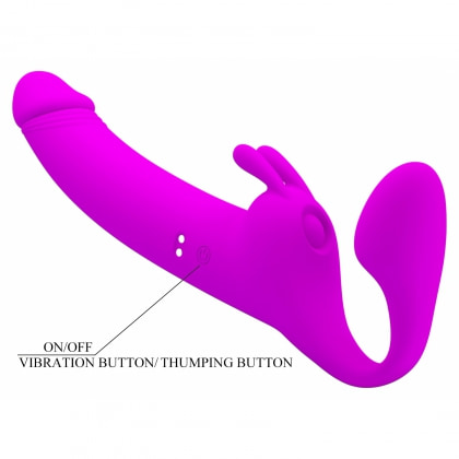 Pretty Love Zanini Vibrant Reîncărcabil Strapless Strap‑On Mov