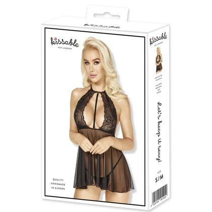Babydoll Kissable Aurelia Negru L-XL