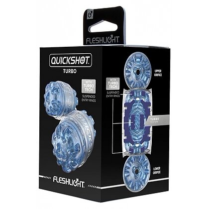 Quickshot Turbo Blue Ice Fleshlight Compact Prindere Dinamică Albastru