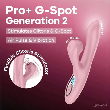 Satisfyer Rabbit Pro Punctul G, 10 Vibrații și 11 Presiuni Roz