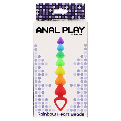 Rainbow Heart Beads Multicolor