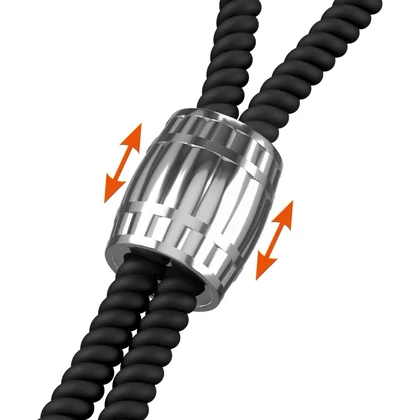 Rebel Heavy Rope Inel Reglabil Pentru Penis și Testicule Negru