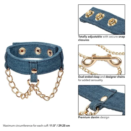 Ride Em Denim Ankle Cuffs Albastru