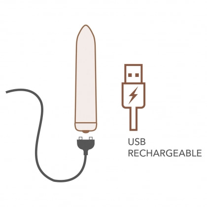 Rocks Off Mini Vibrator — 16 Moduri, Reîncărcabil Roșu