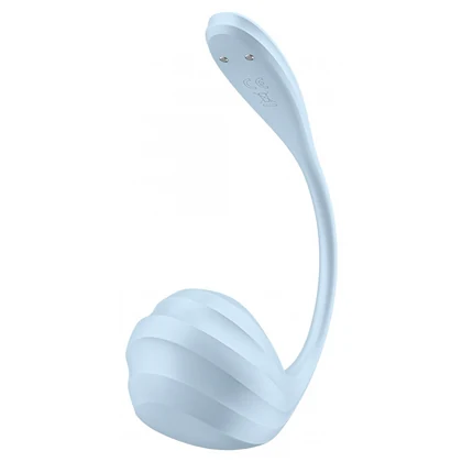Satisfyer Smooth Petal Connect Vibrator Purtabil 12 Moduri Albastru