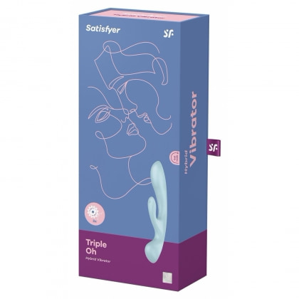 Triple Oh Satisfyer 3 Motoare 12+12 Moduri Reîncărcabil Albastru