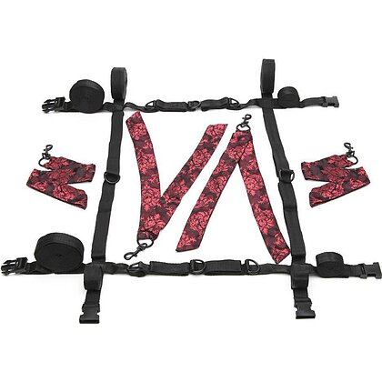 Scandal Set Imobilizare Pat 8 Puncte – Negru CalExotics