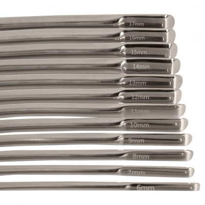 Set 14 Dilatatoare Oțel Inoxidabil cu Etui Organizator Argintiu