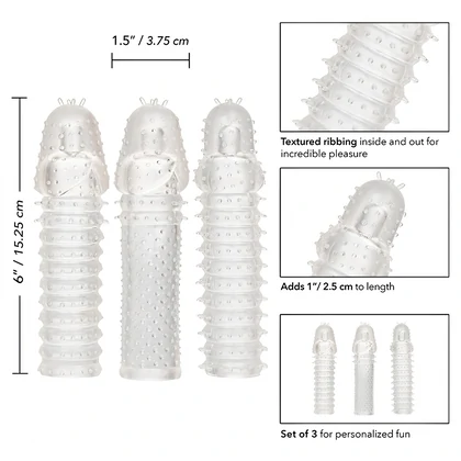 Set 3 Piese Prelungitoare Extension Transparent