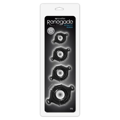 Set 4 Inele Penis Renegade Vitality Rings Negru