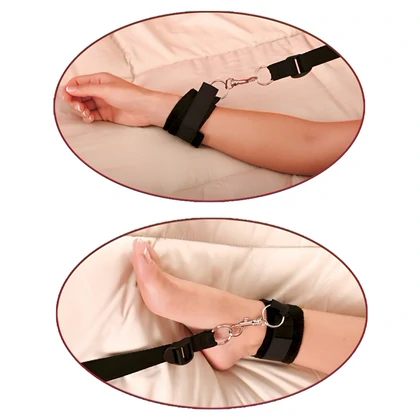 Set Bed Restraint Bondage Negru
