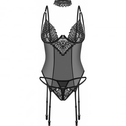 Set Corset Obsessive Donarella Negru XL-2XL