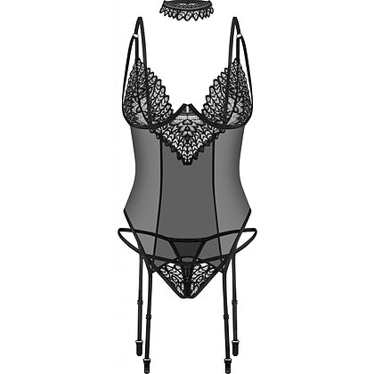 Set Corset Obsessive Donarella Negru XS-S