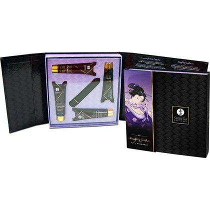 Set Creme Și Vibrator Naughty Geisha Negru