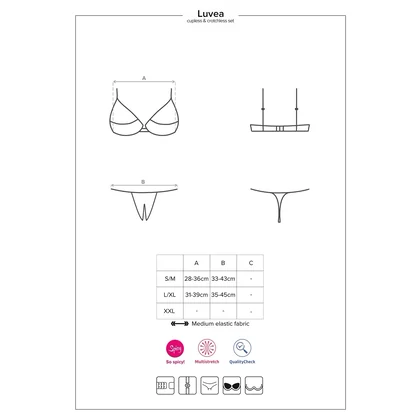 Set Decupat Obsessive Luvae Negru S-M