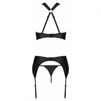 Set Din Piele Passion Amanda Negru S-M