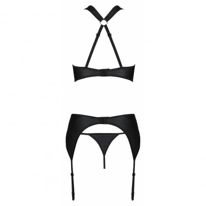 Set Din Piele Passion Hima Negru S-M