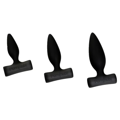 Set Dopuri Anale Cu Vibrații Negru