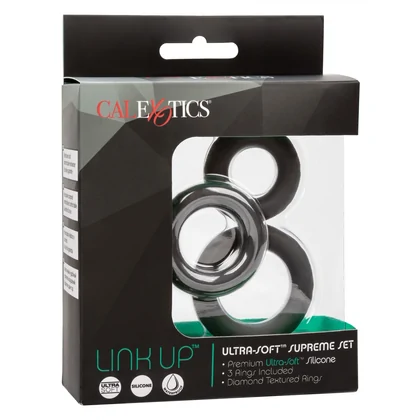 Set Inele Link Up Ultra Soft Supreme Negru