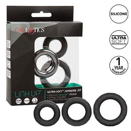 Set Inele Link Up Ultra Soft Supreme Negru
