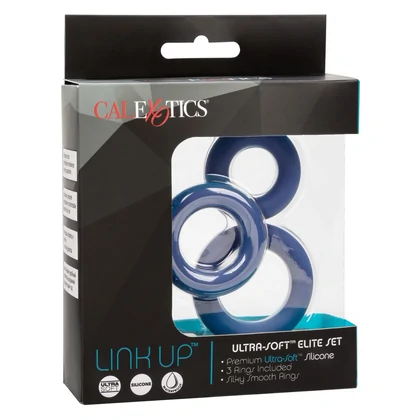 Set Inele Penis Link Up Ultra Soft Elite Albastru