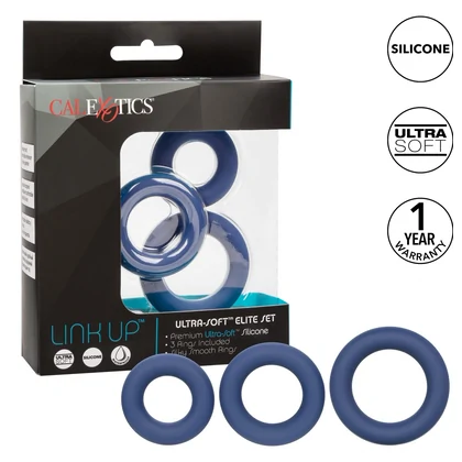 Set Inele Penis Link Up Ultra Soft Elite Albastru