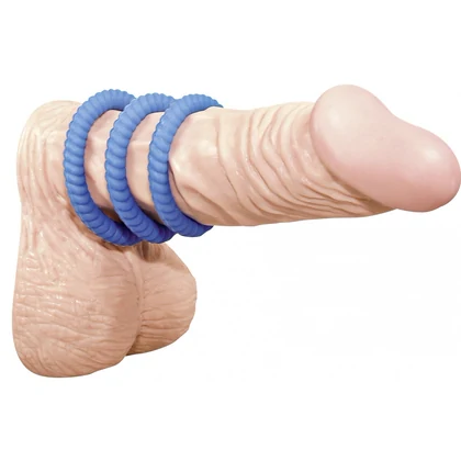 Set Inele Penis Love 3 Rings Albastru