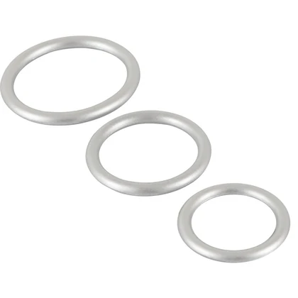 Set Inele Penis Metallic Argintiu