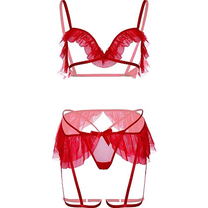 Set Leg Avenue Bralette Roșu XS-L
