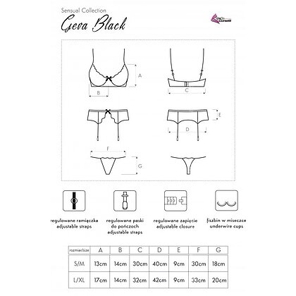 Set LivCo Geva Negru S-M