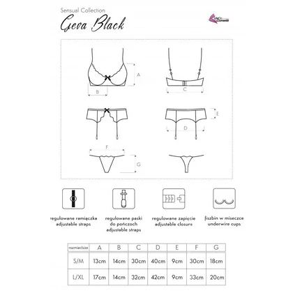 Set LivCo Geva Negru S-M