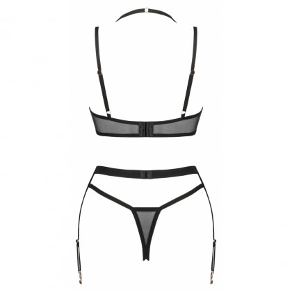 Set Obsessive 3 Piese Selinne Negru M-L