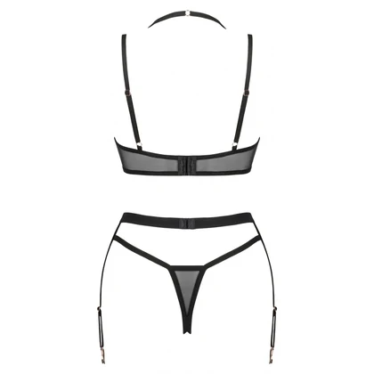 Set Obsessive 3 Piese Selinne Negru XS-S