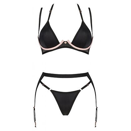 Set Obsessive 3 Piese Selinne Negru XS-S