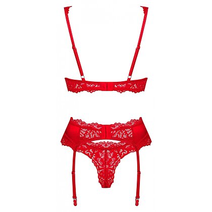 Set Obsessive Amor Cherris 3 Piese Roșu L-XL
