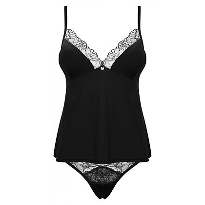 Set Obsessive Bella Rou Top Negru XS-S