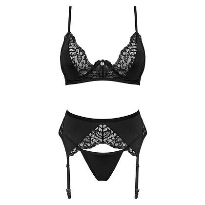 Set Obsessive Bellastia 3 Piese Negru M-L