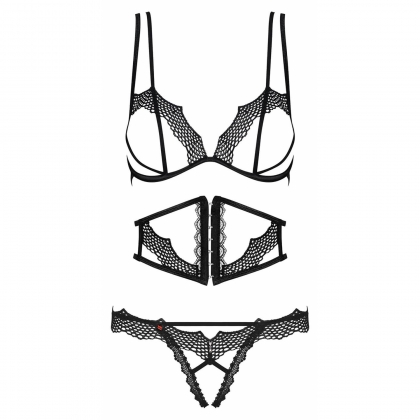Set Obsessive Bravele Negru L-XL