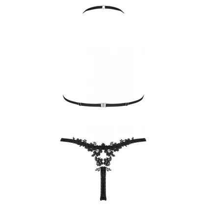 Set Obsessive Celia Noir 2 Piese Negru XL-2XL