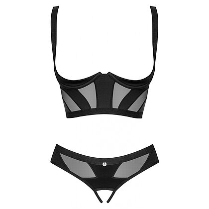Set Obsessive Chic Amoria 2 Piese Decupat Negru XS-S