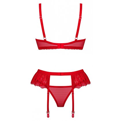 Set Obsessive Chilisa 3 Piese Roșu XL-2XL