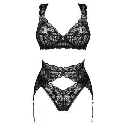 Set Obsessive Donna Dream 3 Piese Negru XL-2XL