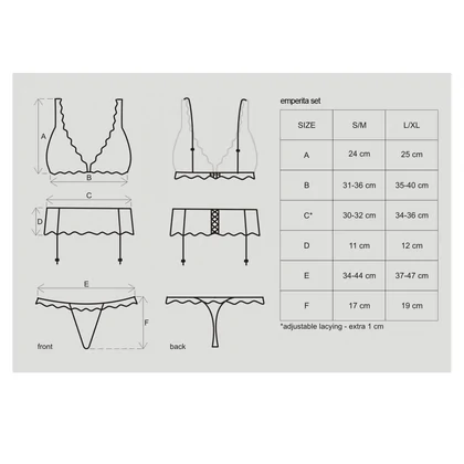 Set Obsessive Emperita Negru S-M