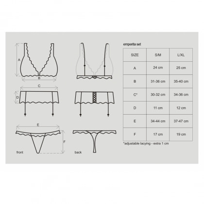 Set Obsessive Emperita Negru S-M