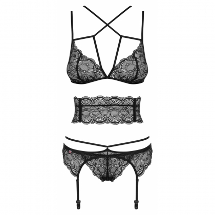 Set Obsessive Frivolla Negru S-M
