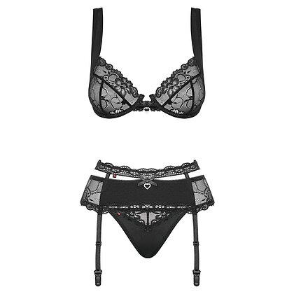 Set Obsessive Heartina Negru L-XL