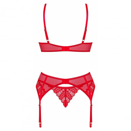 Set Obsessive Ingridia 3 Piese Roșu XS-S