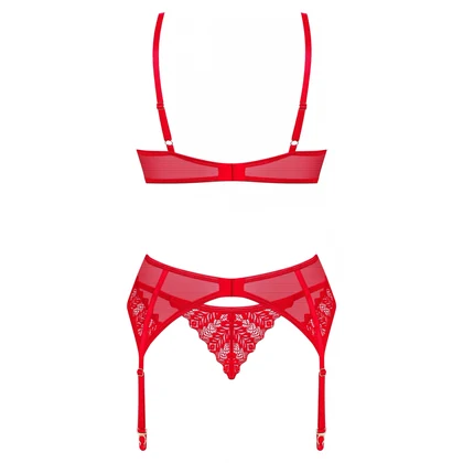 Set Obsessive Ingridia 3 Piese Roșu XS-S