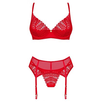 Set Obsessive Ingridia 3 Piese Roșu XS-S